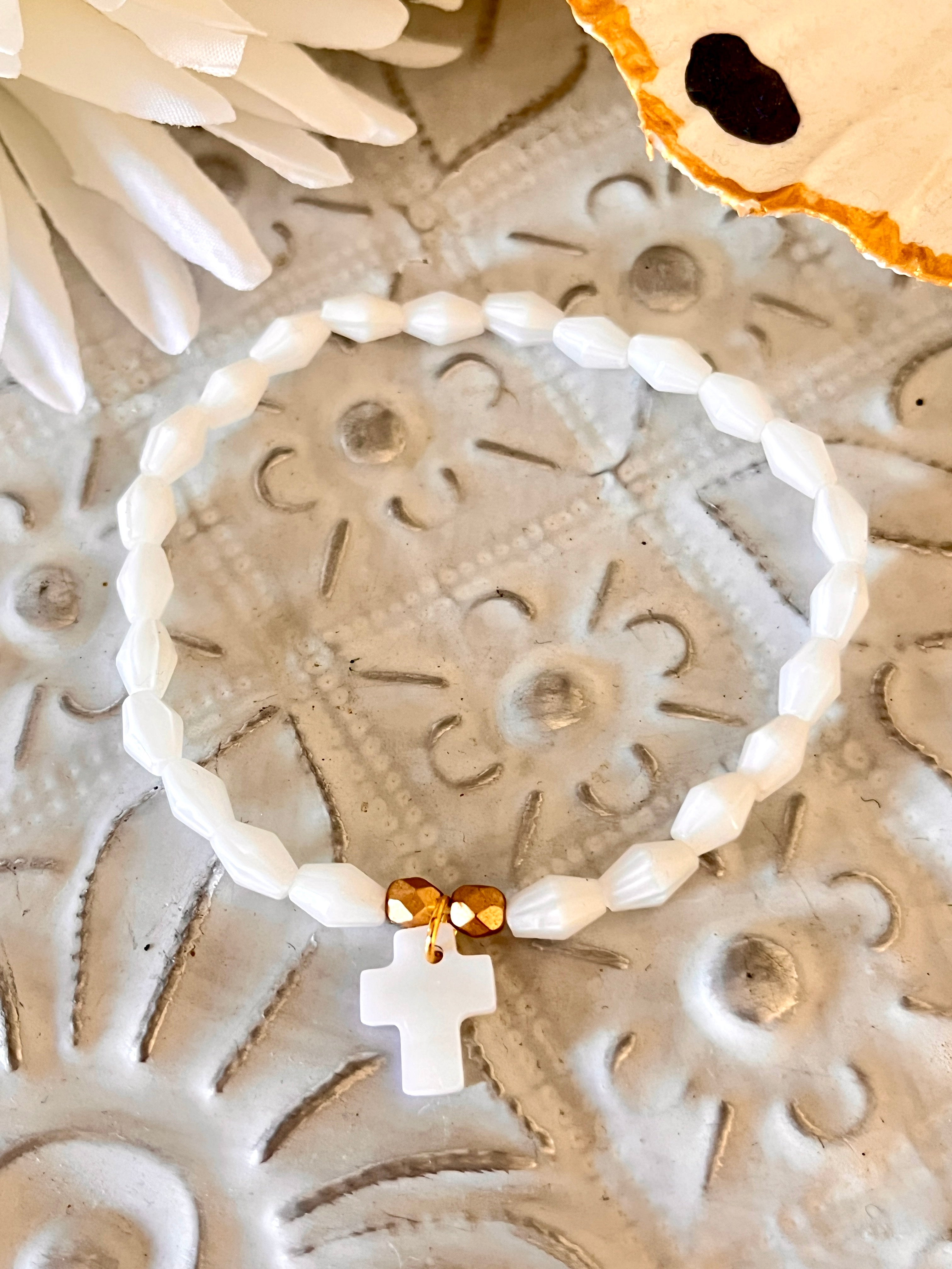 Alba - Bracelets Perles blanches