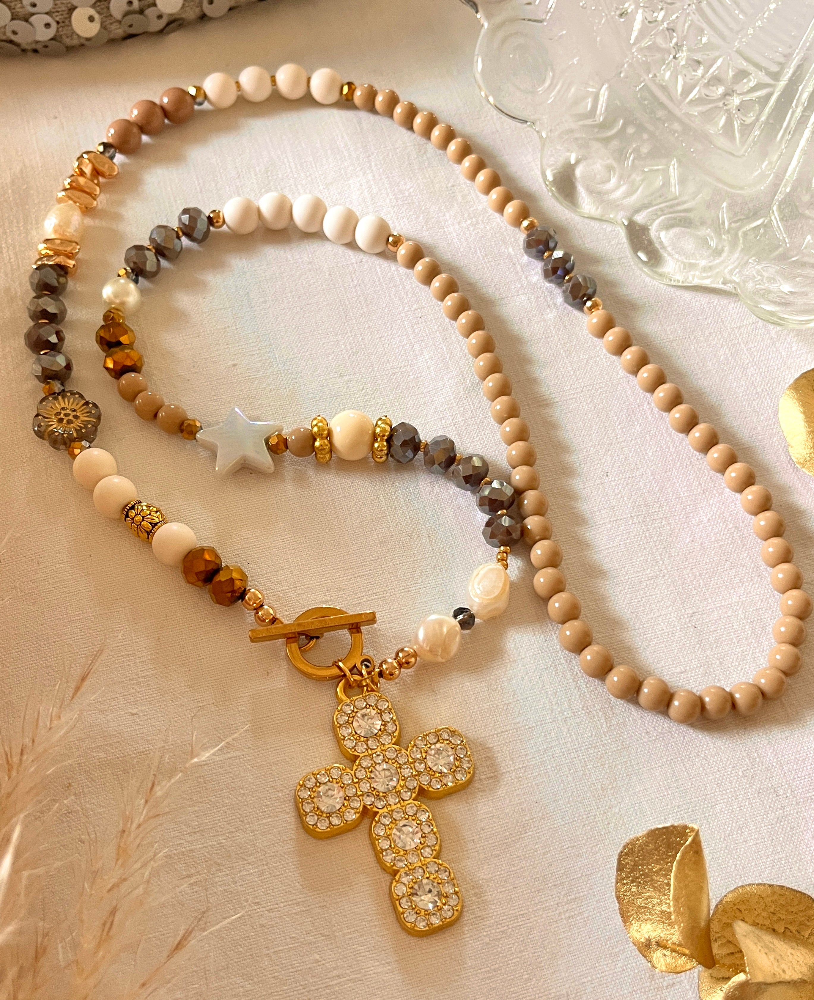 Allure – Sautoir croix strass