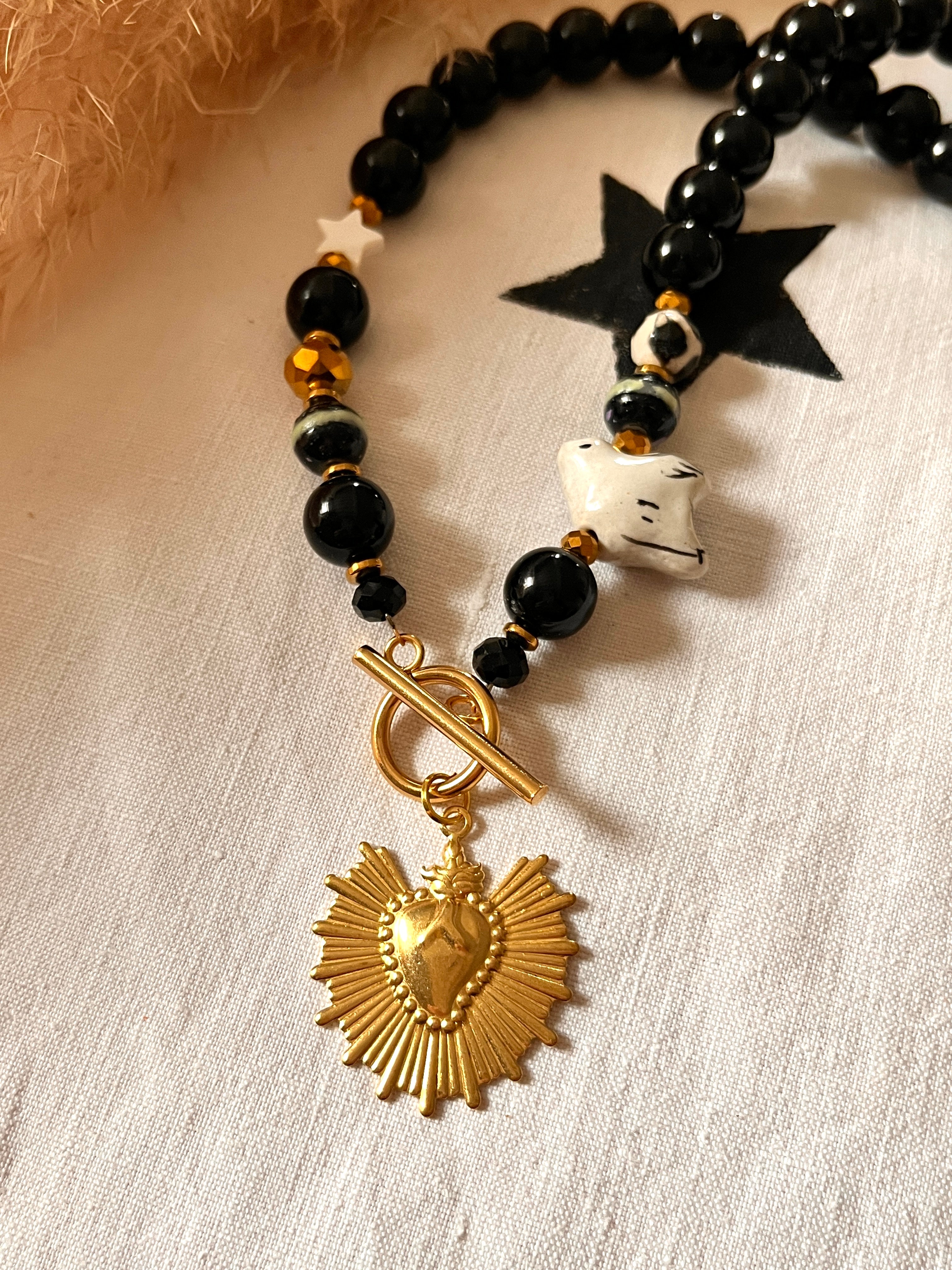 PACÔME - ras-de-cou perles - colombe et étoile Ma boutique