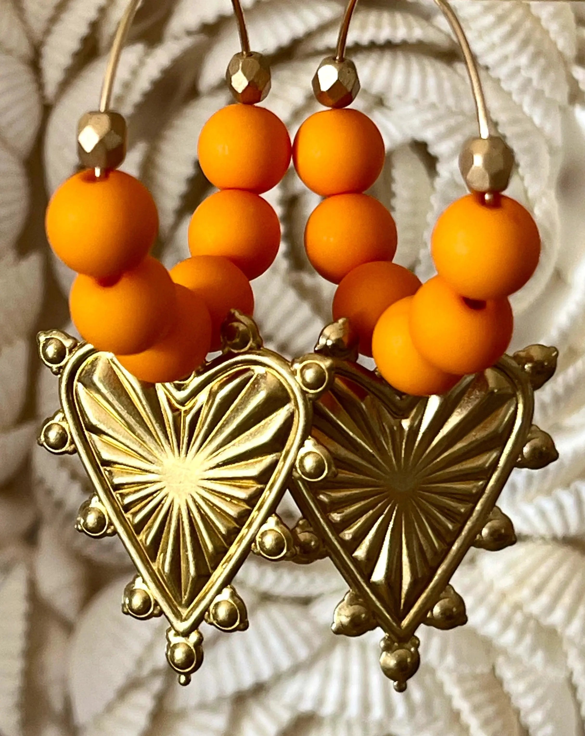 Graziella - Créoles Coeur Ex-voto festonné Arastuce