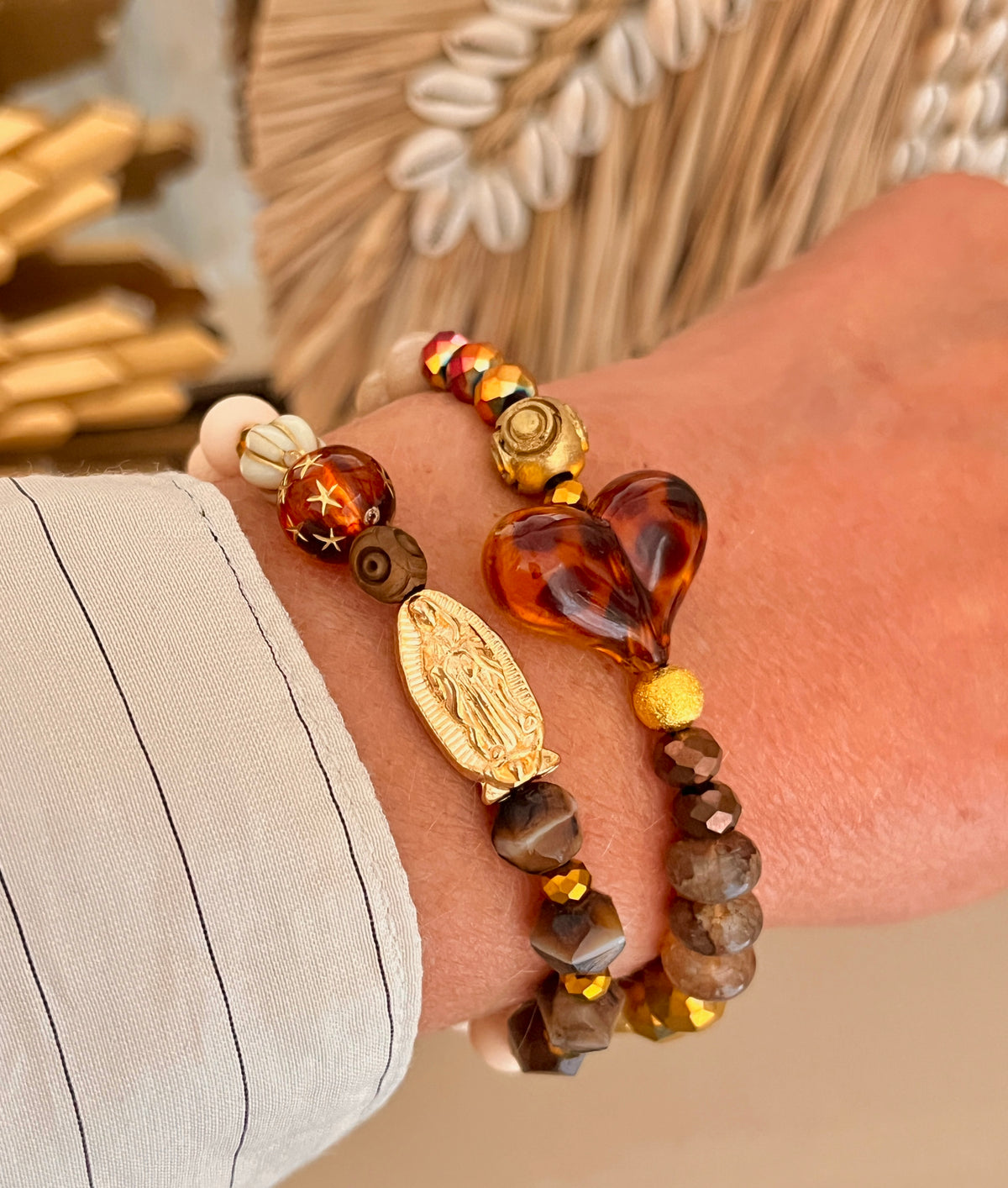 Garance – Bracelet ivoire et sa perle vierge miraculeuse