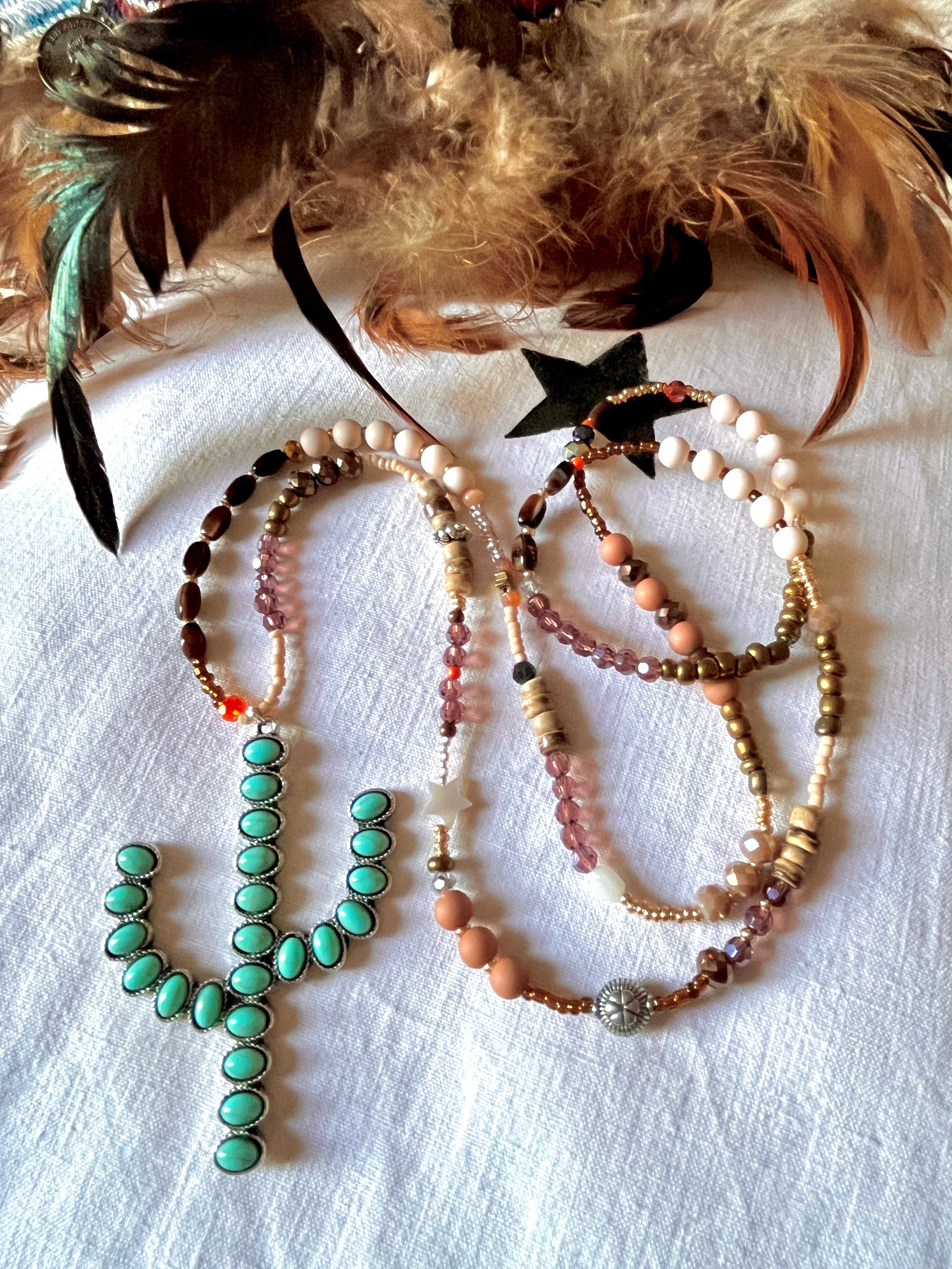 Buffalo Cactus Indiana – Collier mi long