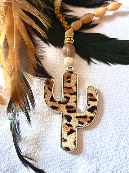 Buffalo Cactus Fauve – Collier mi long