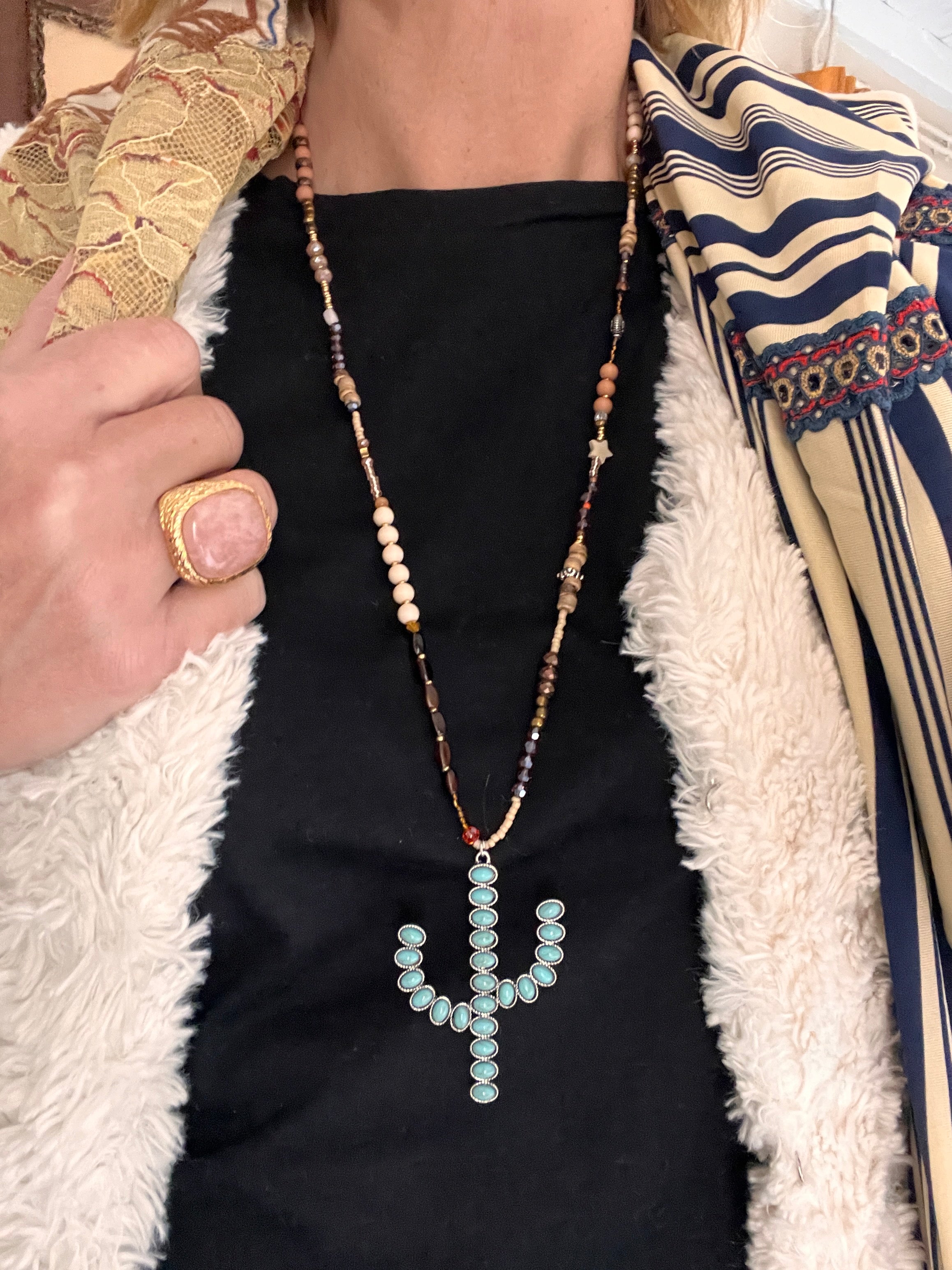 Buffalo Cactus Indiana – Collier mi long