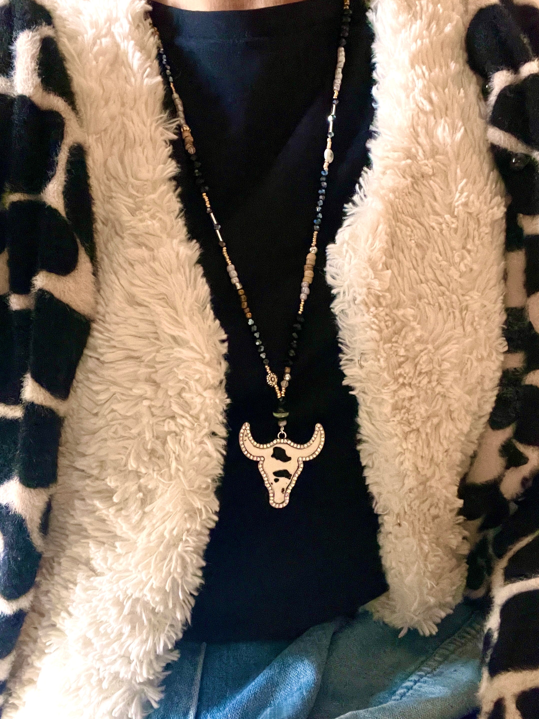 Buffalo Terre de nuit  – Collier mi long