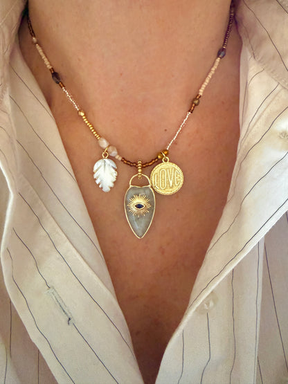 Grigri Love - ras de cou et son trio de pendentifs