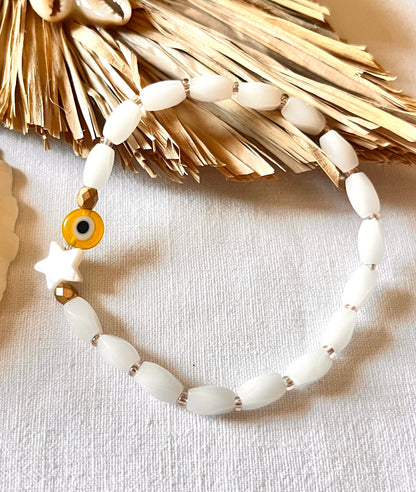 Lumio - perles de chapelet blanches
