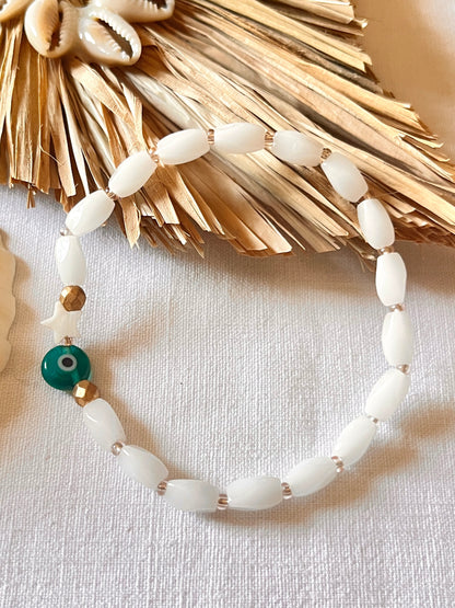 Lumio - perles de chapelet blanches