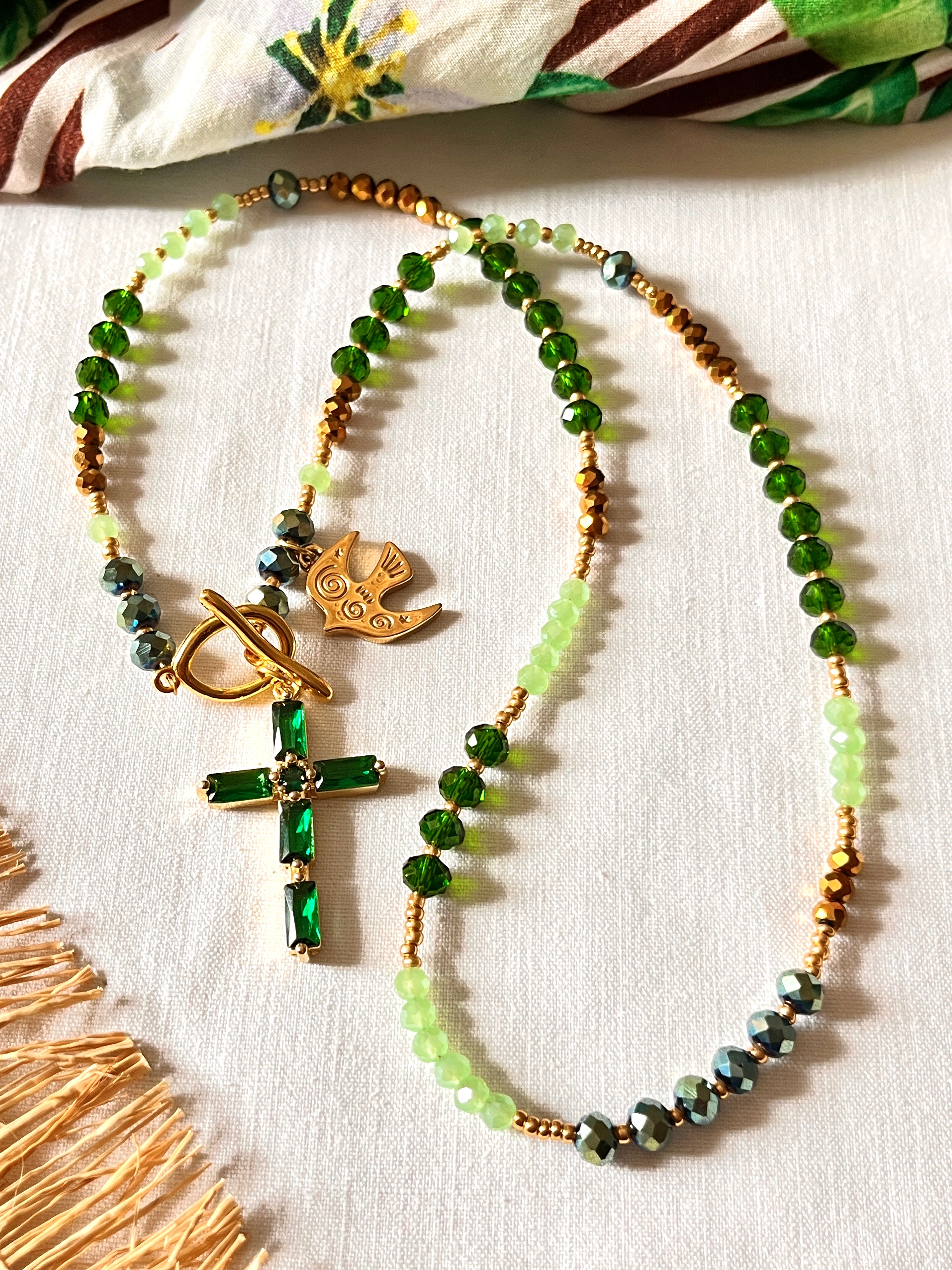 Collier Talisman Green Ma boutique