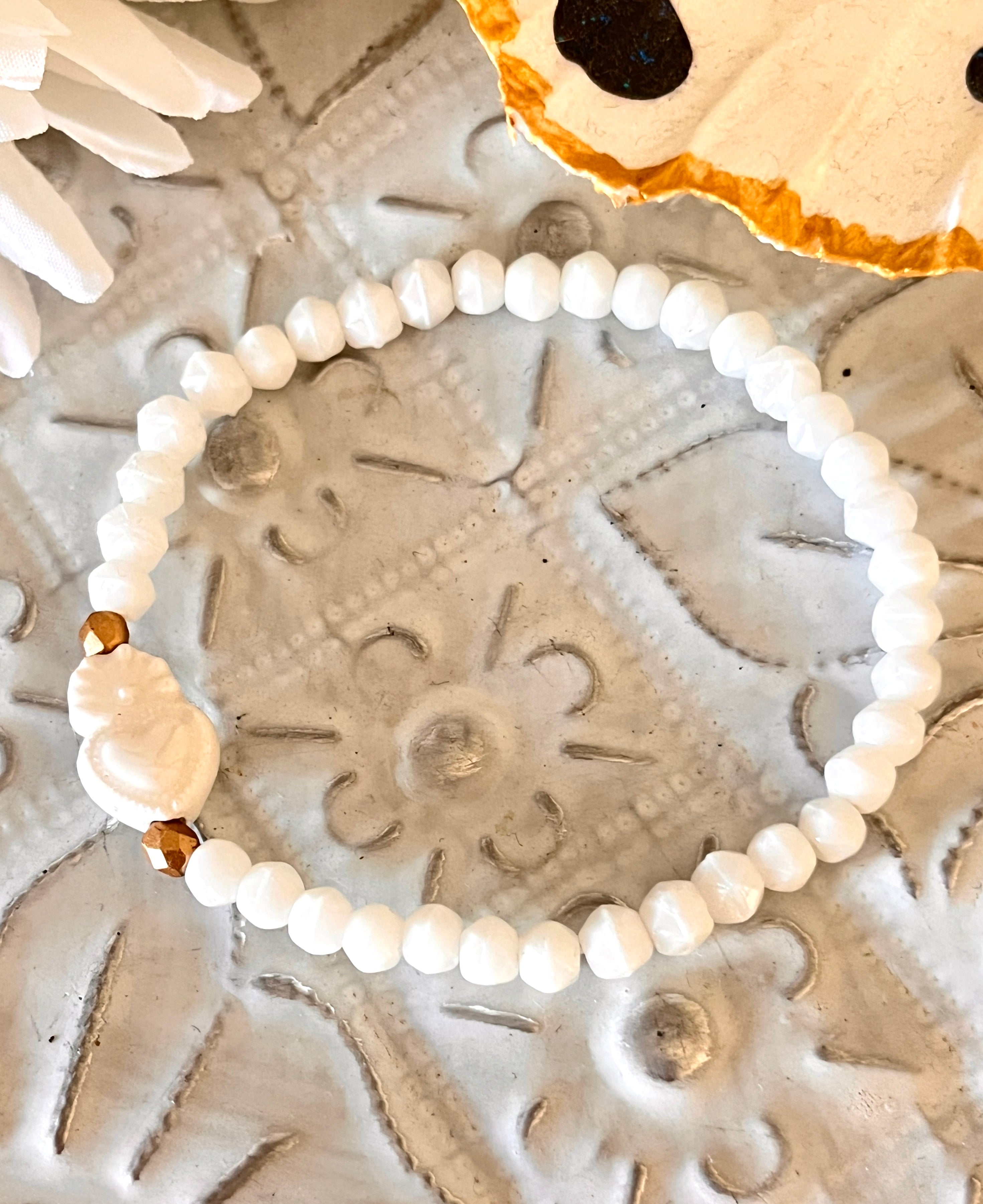 Alba - Bracelets Perles blanches