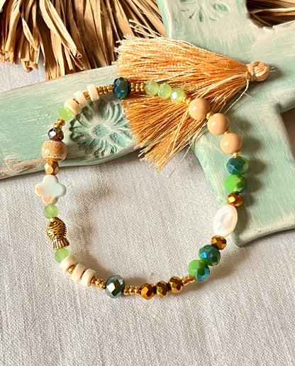 Bloom  – Bracelet - perles anciennes  de chapelet (Copie) Arastuce