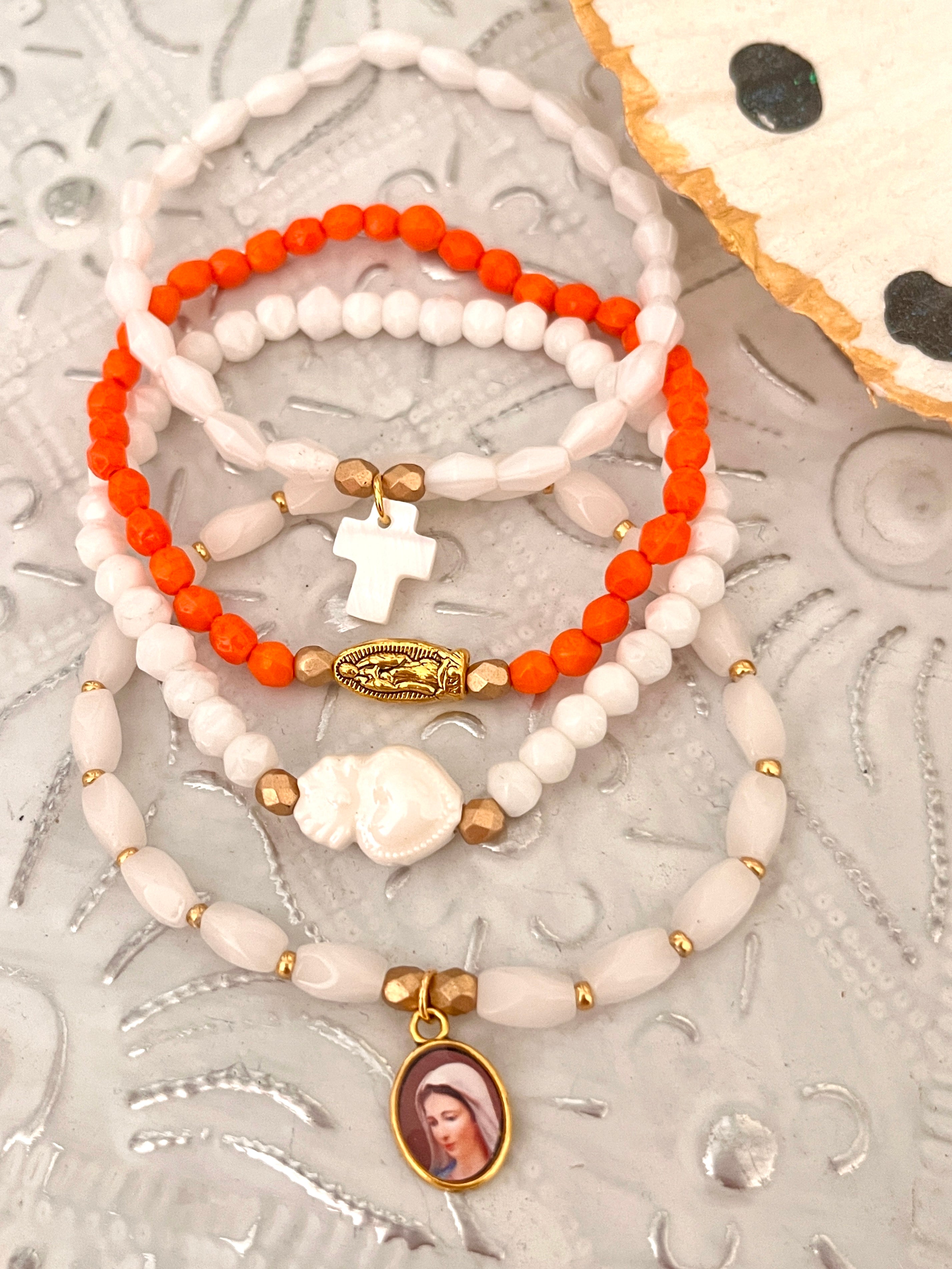 Alba - Bracelets Perles blanches