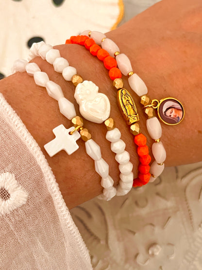 Alba - Bracelets Perles blanches