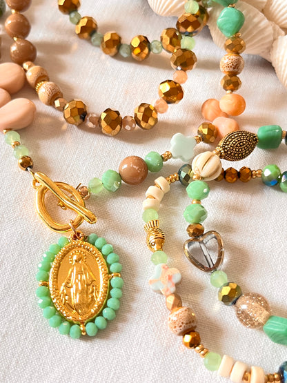 Divine-collier multi perles et son médaillon jade Ma boutique