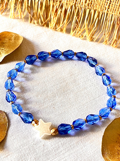 Azur - Bracelets Perles bleues & symboles