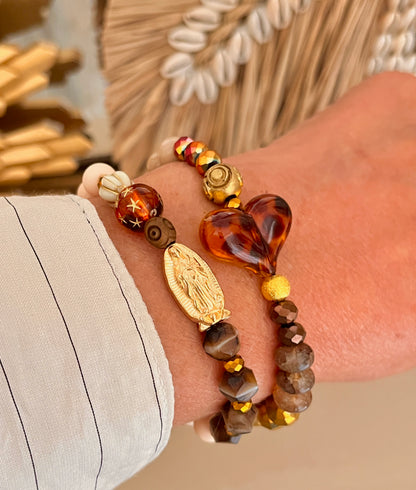 Garance – Bracelet ivoire et sa perle vierge miraculeuse