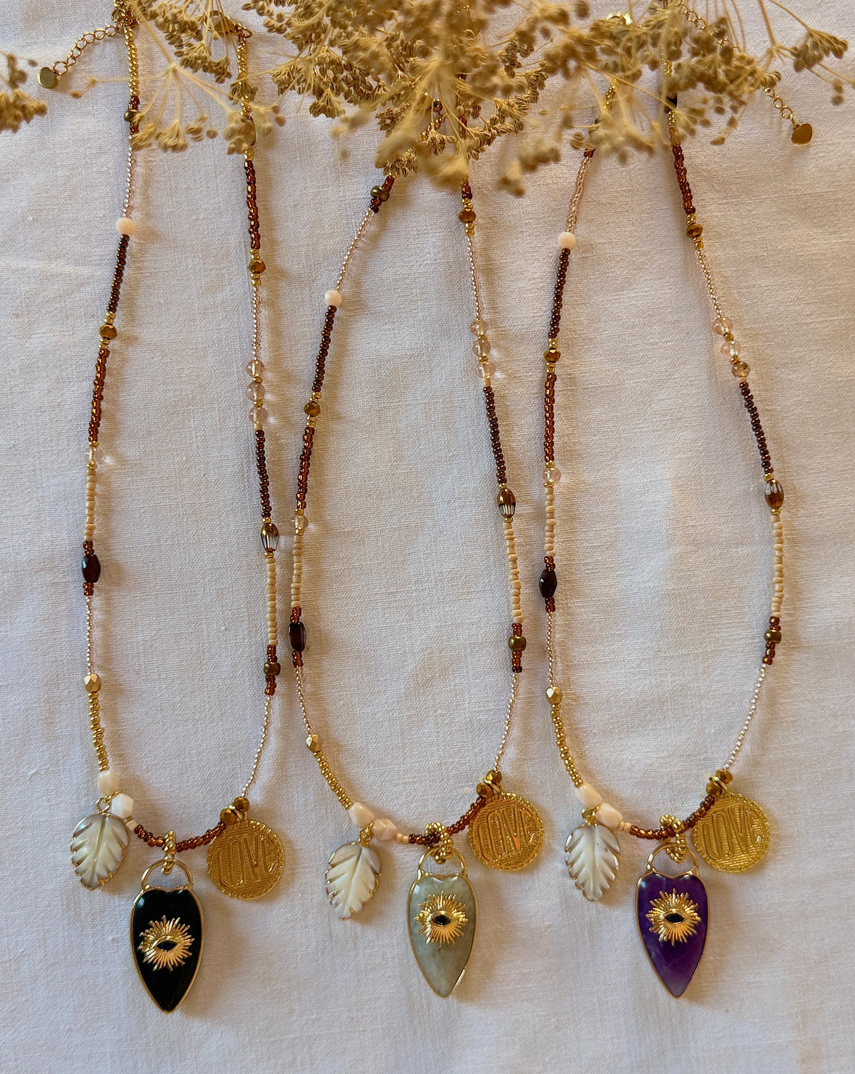 Grigri Love - ras de cou et son trio de pendentifs
