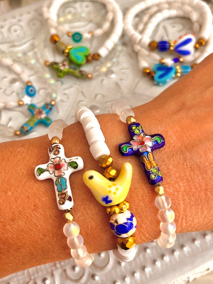 Locmaria bracelet croix ancienne