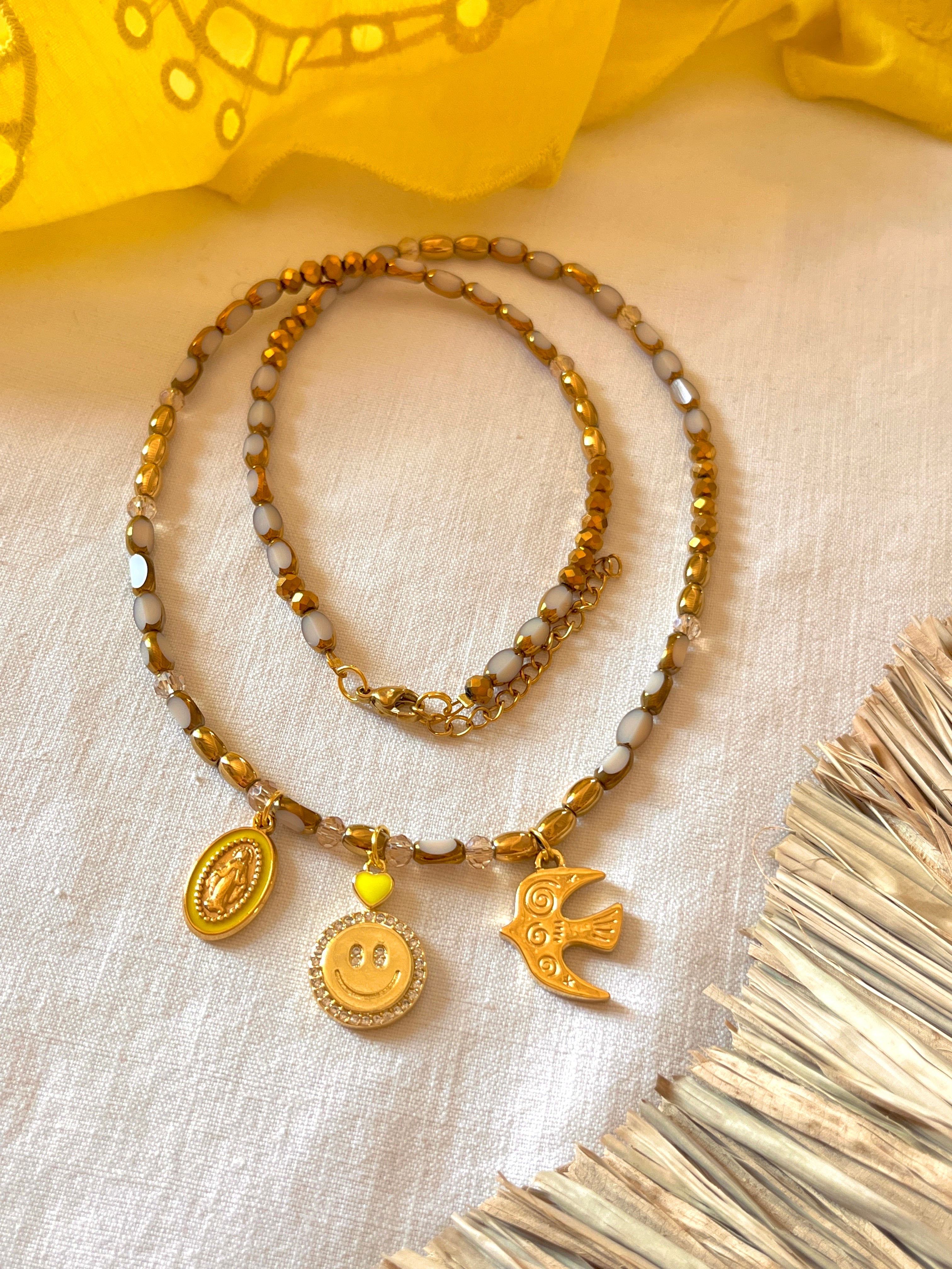 Lucky - Collier trio de charm's Ma boutique