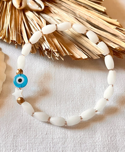 Lumio - perles de chapelet blanches