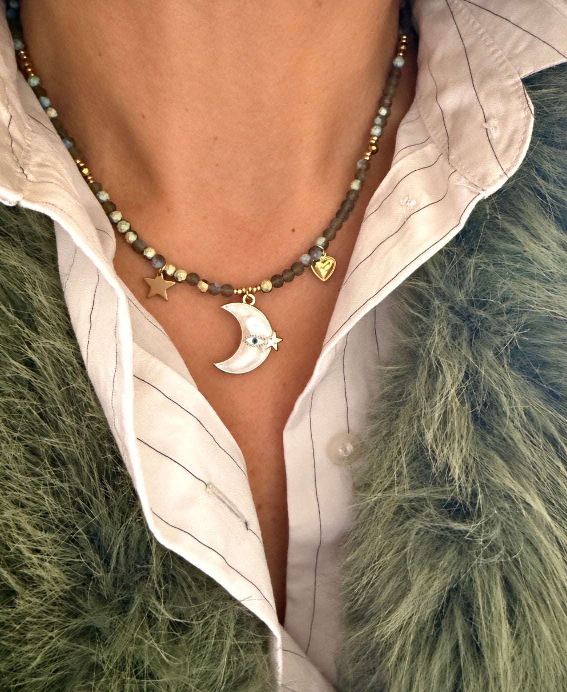 Moonlight - ras-de-cou - pendentif Lune