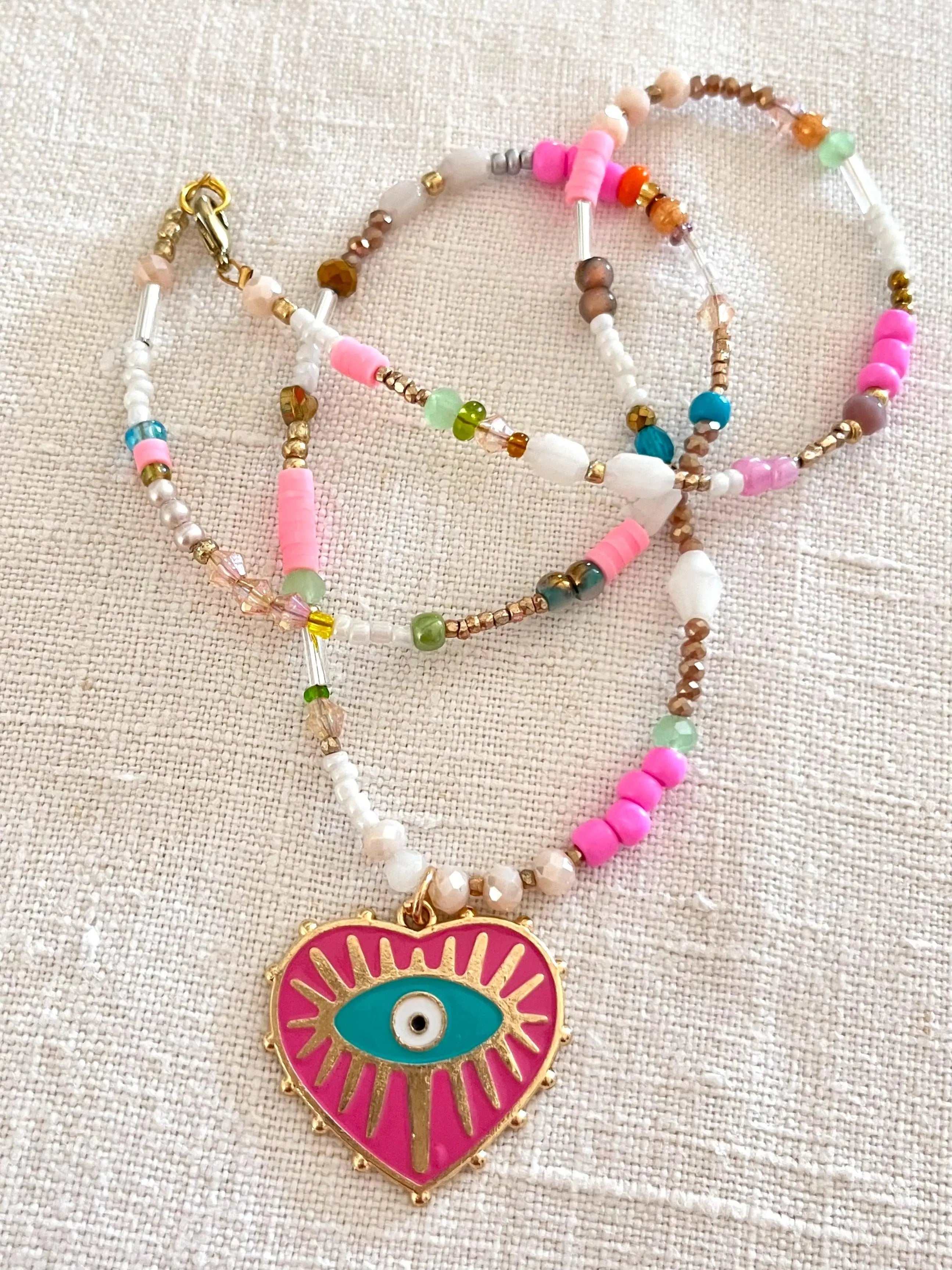 Eye Rose bonbon - Ras-de-cou Ma boutique