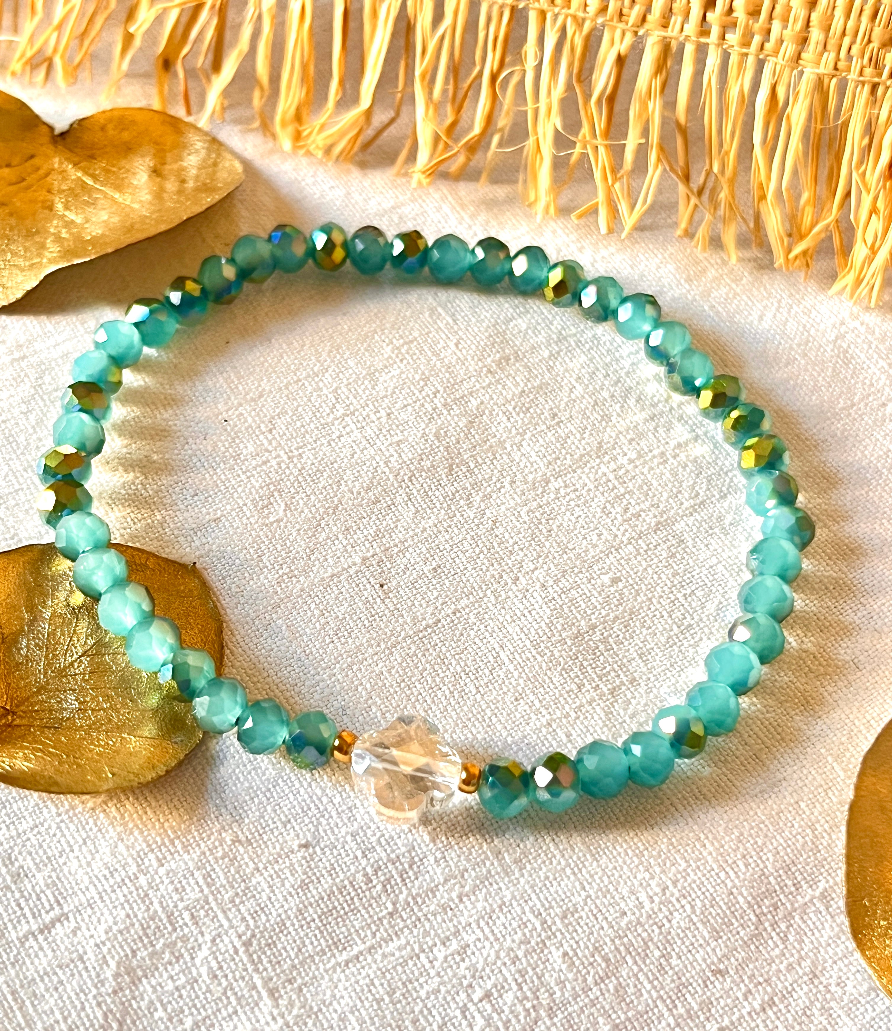 Azur - Bracelets Perles bleues & symboles
